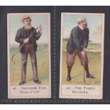 Cigarette card, Cope's, Golfers, two type cards, no 28 Professor Tait & no 42 The Parish Minister (