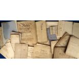 Deeds and Documents, Shropshire, approx 80 paper and vellum documents, 1686-1914, wills, property