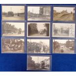 Postcards, Kent, a good RP selection of 10 cards, inc. Isle of Grain Stn interior, High St Maidstone