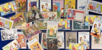 Postcards, Comic, a selection of 32 cards featuring dentistry. Artists include Fitzpatrick, Chas,