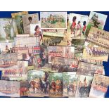 Postcards, Military, a Valentine's military selection of approx. 61 cards from various series,