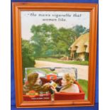 Advertising, a framed advertising poster circa 1940s/50s (18" x 23") for W.D & H.O Wills Gold