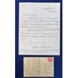 Ephemera, Ellen Wilkinson (1891-1947), one page handwritten letter on House of Commons headed