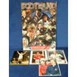 Rugby Union autographs, England & Scotland, 4 signed colour photos, Dan Luger, Matthew Dawson, Clive