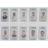 Cigarette cards, Cope's, Noted Footballers (Clips, 120 Subjects), 10 cards, nos 14, 19, 23, 24,