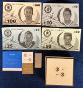 Football, Chelsea FC, a Centenary boxed set containing an engraved money clip, a small invitation, a