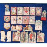 Ephemera, 22 Valentine's cards dating from the late19th to the early 20thC to include mechanical,