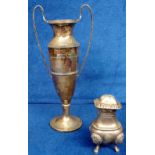 Football, Stamford Bridge, a silver trophy hallmarked for Birmingham 1912 engraved 'Presented By