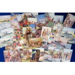 Postcards, Military/Naval, a mixed military and naval selection of approx. 57 cards, all published