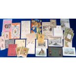 Ephemera, a mixed collection inc. VR paper lace greetings card, theatre tickets for Her Majesty's