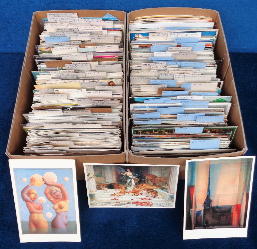 Postcards, a collection of approx. 1000 modern cards in a wide selection of topics to include