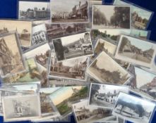 Postcards, a mixed UK topographical collection of approx. 63 cards, with many street scenes. RPs