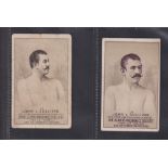 Cigarette cards, USA, Lorillard, Prizefighters, two cards, both John L. Sullivan (facing 1/2