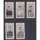 Cigarette cards, Churchman's, Footballers (Brown), 5 cards, nos 21, 24, 28, 32 & 38 (gd) (5)