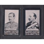 Cigarette cards, H.C. Lloyd & Son, Actresses & Boer War Celebrities, 2 cards, both Boer War