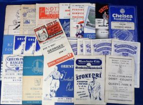 Football programmes, 1940/50's selection, 25 programmes inc. Bristol City v Chelsea 1948/9 FAC,