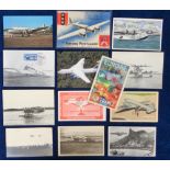 Postcards, Aviation, a mixed age aviation collection of 14 cards, inc. advert for Pander Postjager