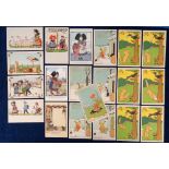 Postcards, Hansi/Roclier, a selection of 20 artist illustrated cards of children and parables. 8