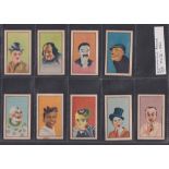 Cigarette cards, China, Hwa Ching Tobacco, 60 cards, selection of part sets, Comedians Faces ref