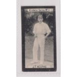 Cigarette card, Clarke's, Cricketer Series, type card, no 15, J. T. Hearne, Middlesex (gd) (1)