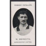 Cigarette card, Taddy, Prominent Footballers (No Footnote), type card, W. Meredith, Manchester