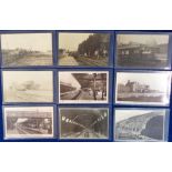 Postcards, Rail, a selection of 9 RPs of UK railway related cards, inc. stations at Melton