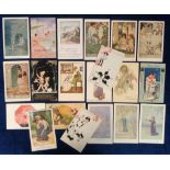 Postcards, a fine selection of 20 illustrated cards of children inc. Jessie Willcox Smith (4),