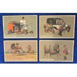 Postcards, Advertising, a selection of 4 cards advertising Continental-Pneumatic tyres, comic