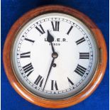 Railway Clock, 10" L.N.E.R. clock with fusee movement. Dial states L.N.E.R. 12509. complete with