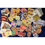 Beer labels etc, a good selection of approx. 210 mixed labels including soft drinks, cola, ginger