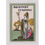 Cigarette card, Themans, War Posters, type card 'Against Tyranny' (gd) (1)