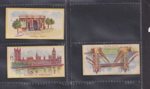 Trade cards, Barratt's, Prominent London Buildings, three cards, Houses of Parliament, Marble Arch &