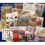 Postcards, Military, an interesting mix of approx. 64 cards inc. Kaiser composite set (8 cards, 2