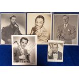 Autographs, a good selection of 5 photographs (4 signed) of 1940s Jazz musicians, inc. 7x5 signed