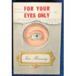 Book, James Bond, For Your Eyes Only, Ian Fleming First Edition, First Impression. Five secret