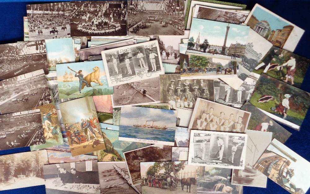 Postcards, a mixed mainly UK topographical and subject mix of approx. 200 cards. Includes RPs of