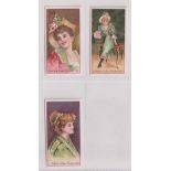 Cigarette cards, Adkin & Sons, Pretty Girls RASH, 3 cards, all 'Unsolicited Testimonial' backs,