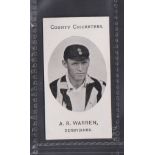 Cigarette card, Taddy, County Cricketers, Derbyshire, type card, A. R. Warren (vg) (1)