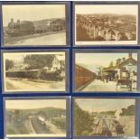Postcards, Cornwall, a Cornwall rail selection of 6 cards, inc. printed station interiors at