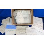 Deeds and Documents, Northumberland, approx 100 mixed paper and vellum items 1831-1934 all