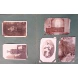 Postcards, a mixed collection of approx. 100 cards in vintage album inc. Social History with RPs