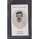 Cigarette card, Taddy, County Cricketers, Derbyshire, type card, Slater (vg) (1)