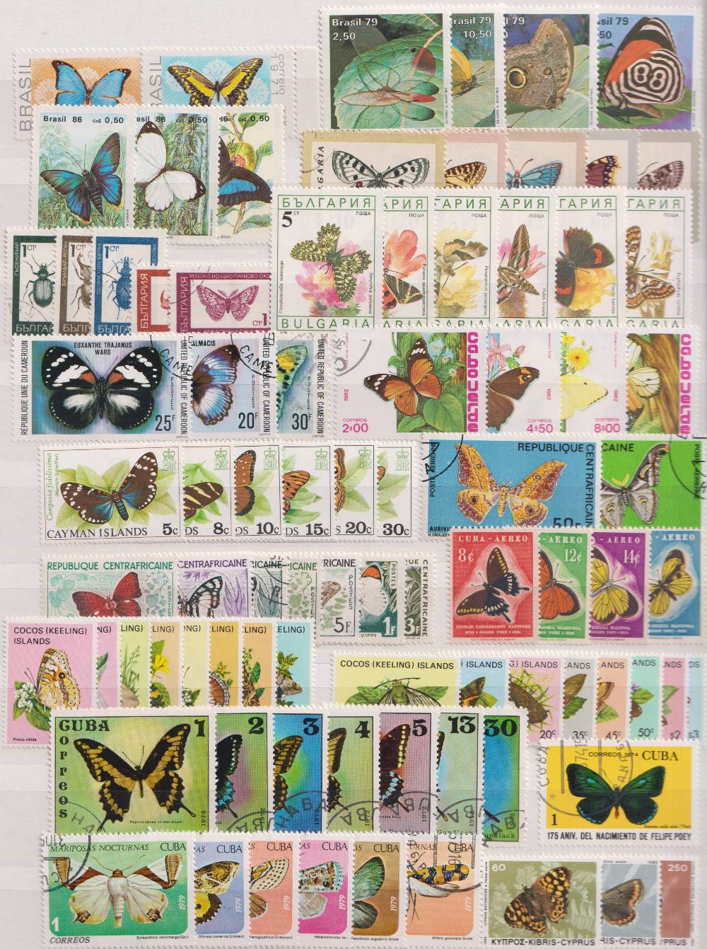 Stamps, All world thematic butterfly collection, mint and used, includes Grenada, Gambia, - Image 5 of 6