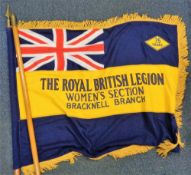 British Legion, a full sized double sided marching banner stating 'Royal British Legion Women's