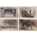 Postcards, Kent, a good RP collection of 17 cards of Bearsted Kent, inc. delivery butchers van for M