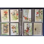 Postcards, Football, an impressive collection of 110+ art style and comic cards, various artists &