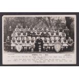 Postcard, Football, Arsenal F.C. 1937, RP, squad & officials with trophies by Lambert Jackson,