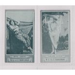 Cigarette cards, Churchman's, Actresses (Unicoloured) (Blue printing), two cards, Hettie