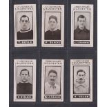 Cigarette cards, Churchman's, Footballers (Brown), 6 cards, nos 39, 40, 41, 42, 43 & 49 (gen gd) (