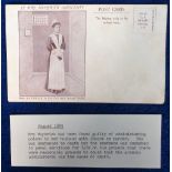 Postcard, a card featuring a 1905 Mrs Maybrick puzzle (on reverse). Mrs Maybrick was found guilty of
